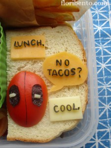 Deadpool sandwich bento close-up