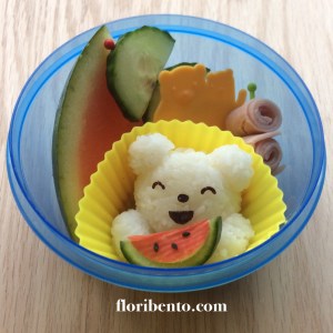 Happy watermelon bear snack bento