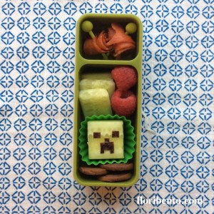 Creeper Minecraft snack bento